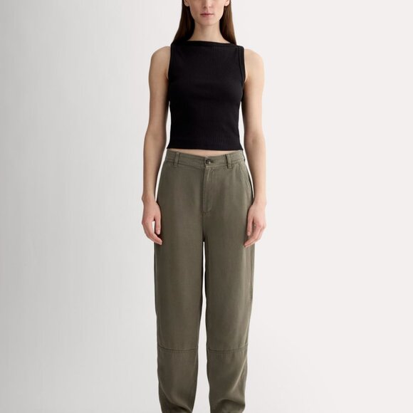 Everlane Women's Chino in Buttersoft in Olive, Size 0 - Picture 2 of 6